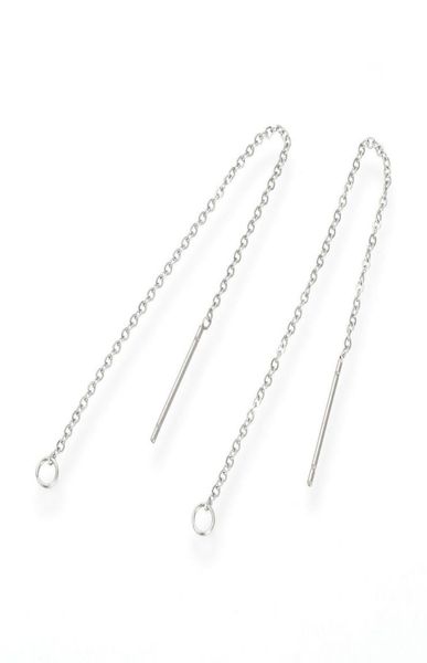 304 stainless steel pull through threader earring dangle diy jewelry findings1902503, Silver
304 stainless steel pull through threader earring dangle diy jewelry findings1902503, Silver