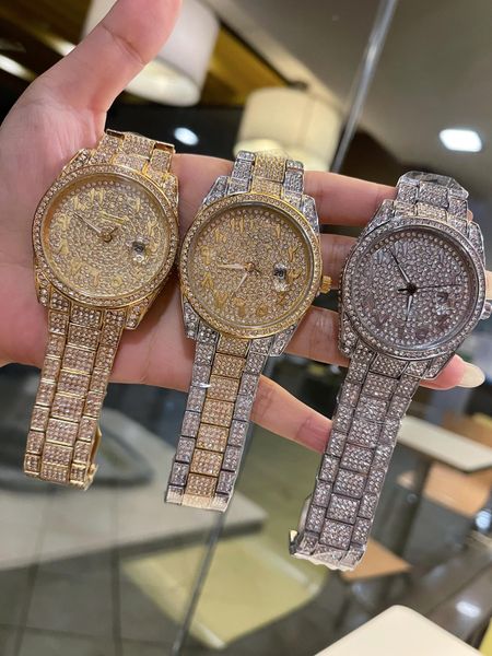 luxury designer watch bust down watch full diamond 41mm watch hip hop diamond embedding fashion gold silver rose wholesale gift, Slivery;brown
luxury designer watch bust down watch full diamond 41mm watch hip hop diamond embedding fashion gold silver rose wholesale gift, Slivery;brown