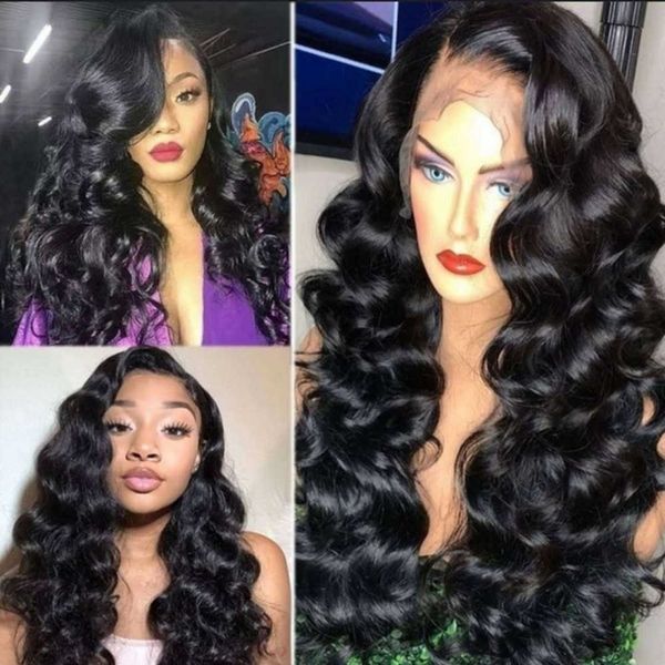 women's front lace chemical fiber wig with large wavy black long curly head cover 230818
women's front lace chemical fiber wig with large wavy black long curly head cover 230818