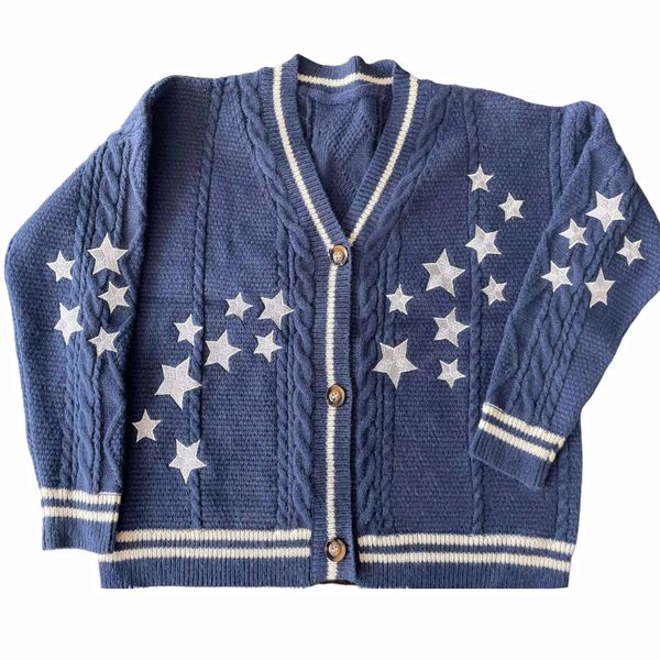 womens knits tees spring midnights star embroidered tay knitted loose lor long sleeve cardigan 1989 swif t strawberry sweater women 230818, White
womens knits tees spring midnights star embroidered tay knitted loose lor long sleeve cardigan 1989 swif t strawberry sweater women 230818, White