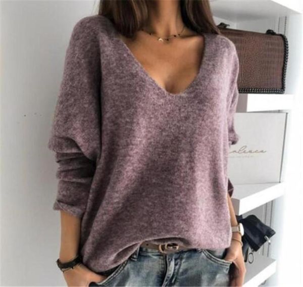 women039s sweaters women casual knitted autumn winter loose wear long sleeves vneck pure color jumper knitwear femme pull2579696, White;black
women039s sweaters women casual knitted autumn winter loose wear long sleeves vneck pure color jumper knitwear femme pull2579696, White;black