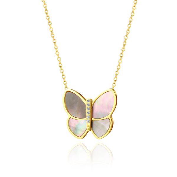 big butterfly necklace women's 18k rose gold plated clavicle chain white fritillaria gray fritillaria, Silver
big butterfly necklace women's 18k rose gold plated clavicle chain white fritillaria gray fritillaria, Silver