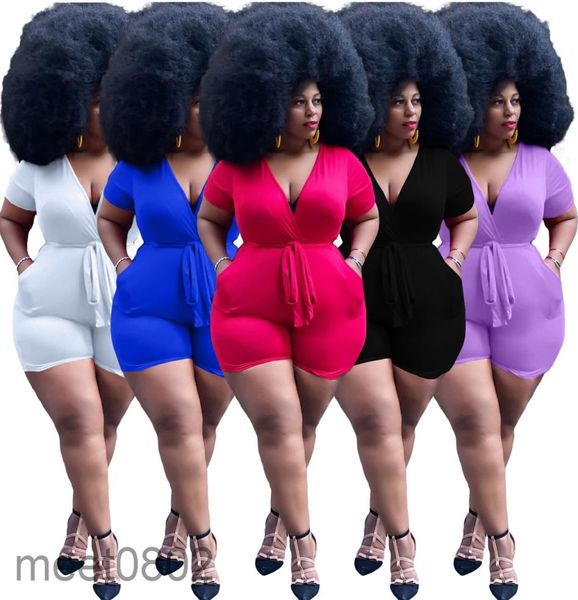 women jumpsuit summer new designer fashion women039s solid color belt deep v onepiece pants short sleeve shorts rompers4438798, Black;white
women jumpsuit summer new designer fashion women039s solid color belt deep v onepiece pants short sleeve shorts rompers4438798, Black;white