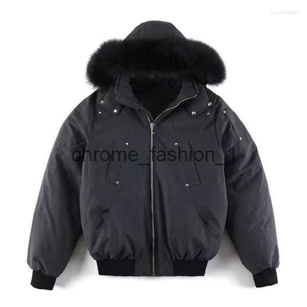 men's down real fur winter mens mooses ballistic bomber parka jackets warm outwear coat windproof short 9 35if, Black
men's down real fur winter mens mooses ballistic bomber parka jackets warm outwear coat windproof short 9 35if, Black