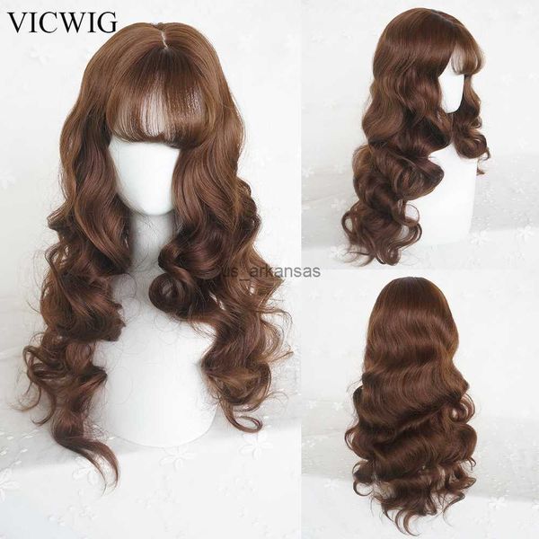 synthetic wigs vicwig long wavy brown black wig synthetic women lolita cosplay natural heat resistant hair wig for daily party hkd230818
synthetic wigs vicwig long wavy brown black wig synthetic women lolita cosplay natural heat resistant hair wig for daily party hkd230818