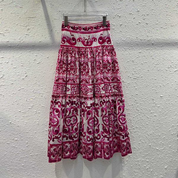 skirts summer runway vintage safflower porcelain print high waist red floral skirt to ankle 230817, Black
skirts summer runway vintage safflower porcelain print high waist red floral skirt to ankle 230817, Black