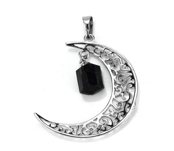whole 10 pcs unique silver plated irregular shape natural black tourmaline crescent moon stone pendant charm jewelry1257380
whole 10 pcs unique silver plated irregular shape natural black tourmaline crescent moon stone pendant charm jewelry1257380