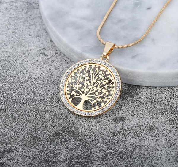 tree of life crystal round small pendant necklace gold silver rose colors elegant women jewelry gifts1413810
tree of life crystal round small pendant necklace gold silver rose colors elegant women jewelry gifts1413810
