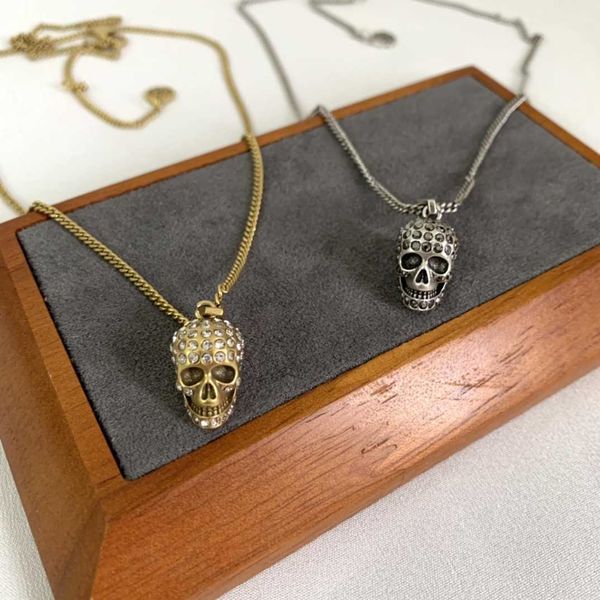 fashion designer alexander queen skull head full diamond necklace female personality ghost head long sweater chain, Black
fashion designer alexander queen skull head full diamond necklace female personality ghost head long sweater chain, Black