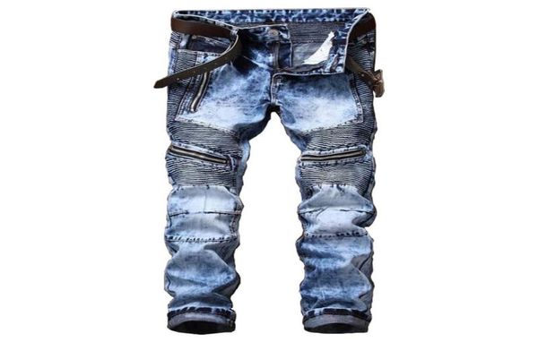 men039s jeans mens clothing washed slim pleated blue denim pants designer riding midwaist zipper motorcycle distressed trouser8957924
men039s jeans mens clothing washed slim pleated blue denim pants designer riding midwaist zipper motorcycle distressed trouser8957924