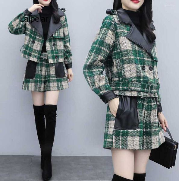women's jackets women's jackets 2023 autumn and winter women's fashion plaid stitching woolen two-piece short coat shorts sui, Black;brown
women's jackets women's jackets 2023 autumn and winter women's fashion plaid stitching woolen two-piece short coat shorts sui, Black;brown