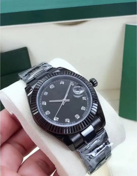 men's watches automatic mechanical men 41mm 2813 movement watch wristwatches all black stainless steel diamond dial mens wristwatch, Slivery;brown
men's watches automatic mechanical men 41mm 2813 movement watch wristwatches all black stainless steel diamond dial mens wristwatch, Slivery;brown