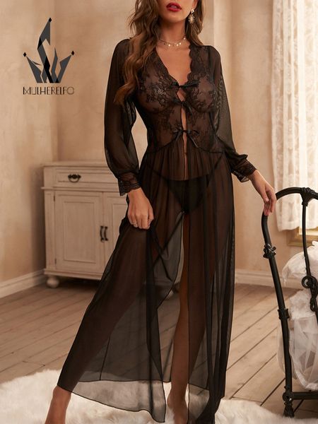pyjamas black long sleeve nightgown nightwear temptation see-through embroidery patchwork sleepwear female long sleep dress 230818, Red;black
pyjamas black long sleeve nightgown nightwear temptation see-through embroidery patchwork sleepwear female long sleep dress 230818, Red;black