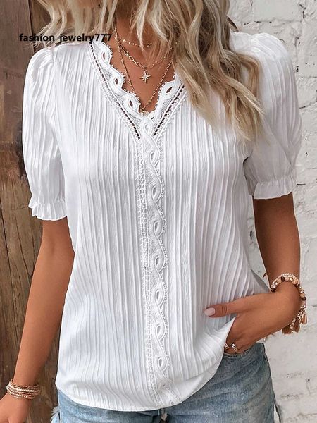 women's blouses shirts 2023 summer new holiday fashion hollow short sleeve women's shirt, White
women's blouses shirts 2023 summer new holiday fashion hollow short sleeve women's shirt, White