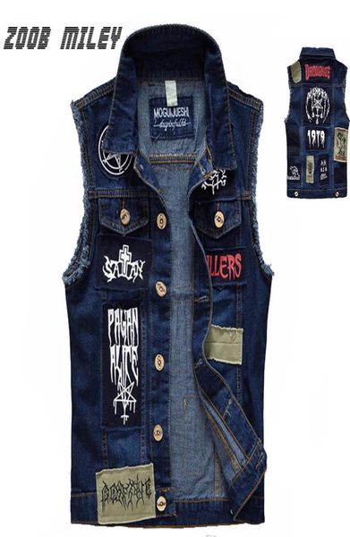 classic vintage men039s jeans vest sleeveless jackets fashion patch designs punk rock style ripped cowboy frayed denim vest tan4326637, Black;white
classic vintage men039s jeans vest sleeveless jackets fashion patch designs punk rock style ripped cowboy frayed denim vest tan4326637, Black;white