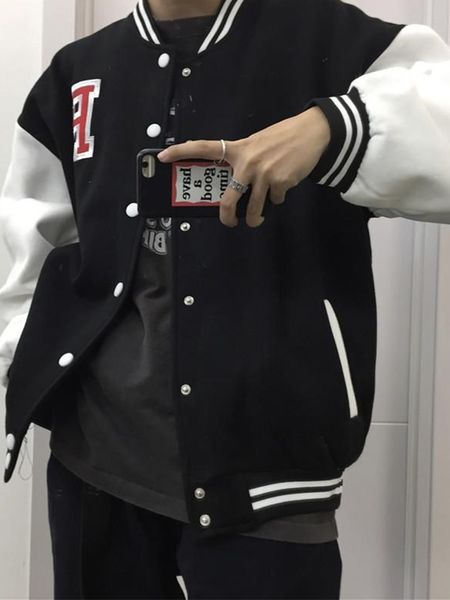 womens hoodies sweatshirts big promotion y2k european and american trendy ins retro baseball jacket loose panel color contrast 230818, Black
womens hoodies sweatshirts big promotion y2k european and american trendy ins retro baseball jacket loose panel color contrast 230818, Black