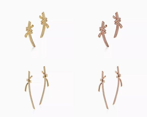 t design knote drop stud earrings charm love earrings 925 sterlling silver 18k gold plated jewelry fashion classic luxury brand va3023666, Golden
t design knote drop stud earrings charm love earrings 925 sterlling silver 18k gold plated jewelry fashion classic luxury brand va3023666, Golden