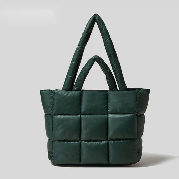 designer's latest: quilted space-cotton tote - soft padded elegance with down fill, geometric stitching & multicolor variants young gre
designer's latest: quilted space-cotton tote - soft padded elegance with down fill, geometric stitching & multicolor variants young gre