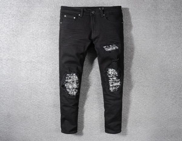 fashion designer men jeans black color patch designer ripped jeans men destroyed frayed hole pants slim fit hip hop3386312, Blue
fashion designer men jeans black color patch designer ripped jeans men destroyed frayed hole pants slim fit hip hop3386312, Blue