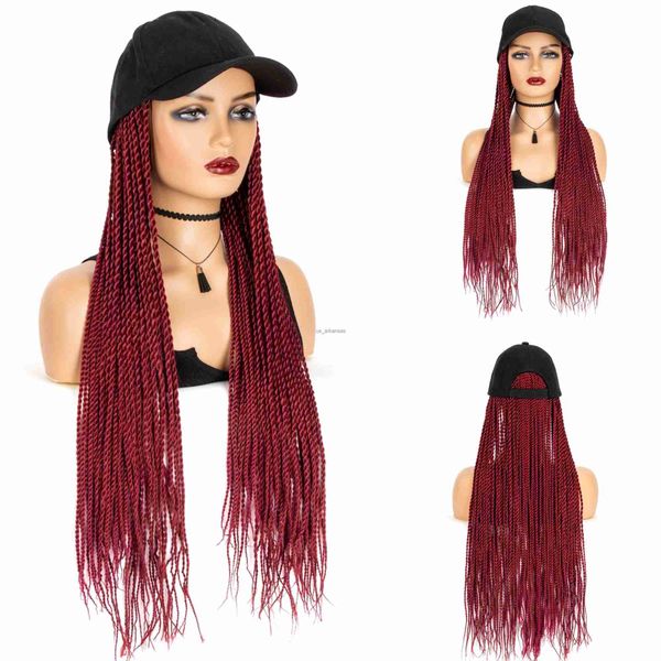 synthetic wigs wigera long 24inch braided synthetic wig with baseball cap two-strand spring braids bug# hair with hat hkd230818, Black
synthetic wigs wigera long 24inch braided synthetic wig with baseball cap two-strand spring braids bug# hair with hat hkd230818, Black