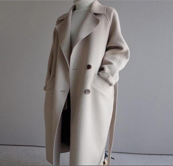 2022 winter coat women wide lapebelt pocket wooblend coat oversize long trench outwear woowomen5333037, Black
2022 winter coat women wide lapebelt pocket wooblend coat oversize long trench outwear woowomen5333037, Black