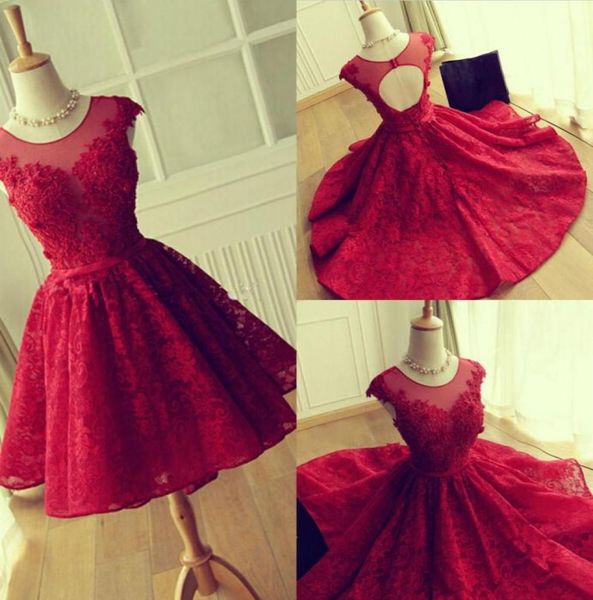 red applique lace short prom dresses knee length jewel cap sleeves party evening wear modest hollow homecoming gown 20195324507, Black
red applique lace short prom dresses knee length jewel cap sleeves party evening wear modest hollow homecoming gown 20195324507, Black