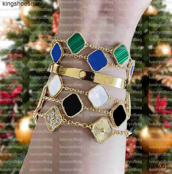 classic designer jewelry four leaf clover charm bracelets bangle chain 18k gold agate shell mother of pearl for women girl wedding mother�, Golden;silver
classic designer jewelry four leaf clover charm bracelets bangle chain 18k gold agate shell mother of pearl for women girl wedding mother�, Golden;silver