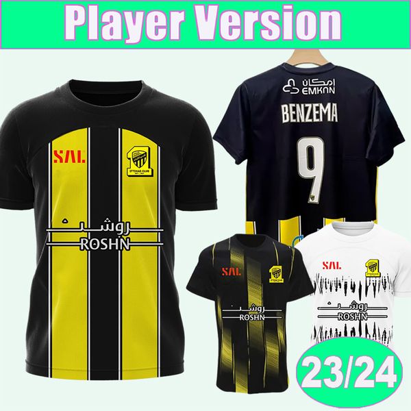 2023 24 al ittihad saudi club player version mens soccer jerseys #9 benzema home away 3rd football shirt short sleeve uniforms, Black;yellow
2023 24 al ittihad saudi club player version mens soccer jerseys #9 benzema home away 3rd football shirt short sleeve uniforms, Black;yellow