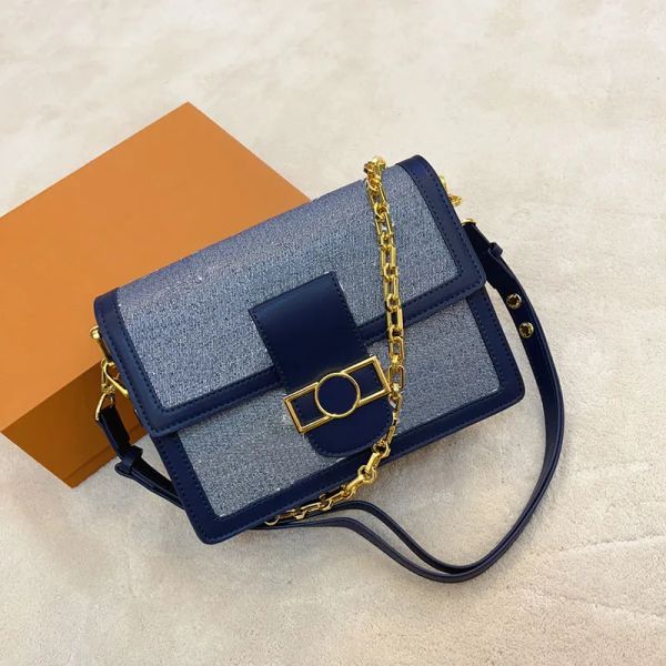 2023 new blue denim canvas crossbody bag chain shoulder bags women designer handbag letter print flap messenger purse gold hardware letter b
2023 new blue denim canvas crossbody bag chain shoulder bags women designer handbag letter print flap messenger purse gold hardware letter b