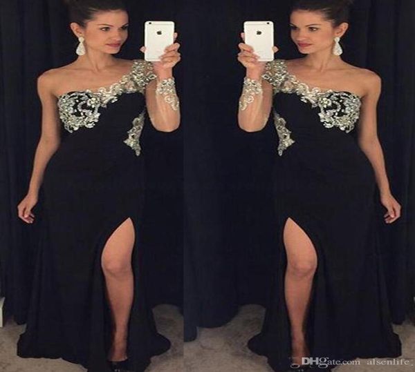 2022 one shoulder splits evening dresses applique crystal special occasion prom gowns party dress custom made robes4823955, Black;red
2022 one shoulder splits evening dresses applique crystal special occasion prom gowns party dress custom made robes4823955, Black;red