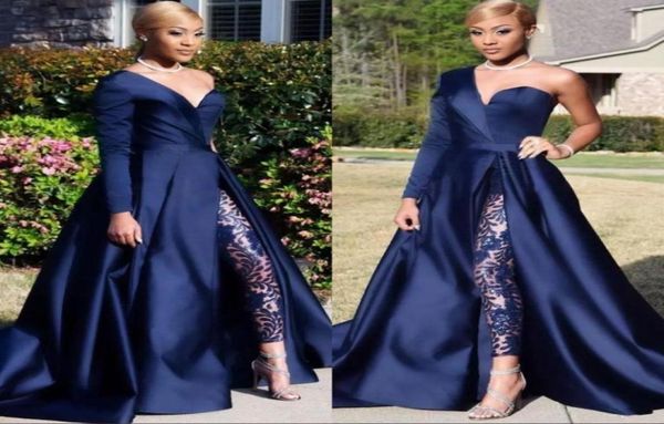 2020 one shoulder long sleeve prom dresses pant suits a line dark navy evening party gowns jumpsuit celebrity dresses4476753, Black
2020 one shoulder long sleeve prom dresses pant suits a line dark navy evening party gowns jumpsuit celebrity dresses4476753, Black
