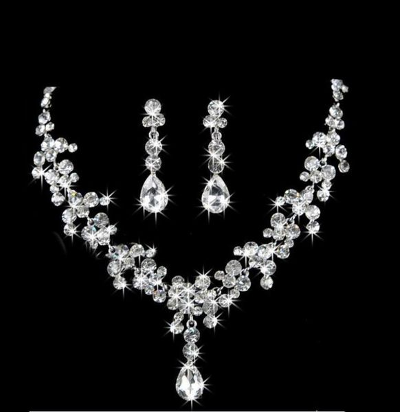 elegant bridal wedding jewelry set waterdrop women girls prom rhinestone crystal necklace and earring set for party8353114, Silver
elegant bridal wedding jewelry set waterdrop women girls prom rhinestone crystal necklace and earring set for party8353114, Silver