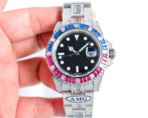 amg 2023 40mm 904l steel diamond watch 3135 automatic mechanical movement sapphire crystal waterproof, men's watch 00, Slivery;brown
amg 2023 40mm 904l steel diamond watch 3135 automatic mechanical movement sapphire crystal waterproof, men's watch 00, Slivery;brown