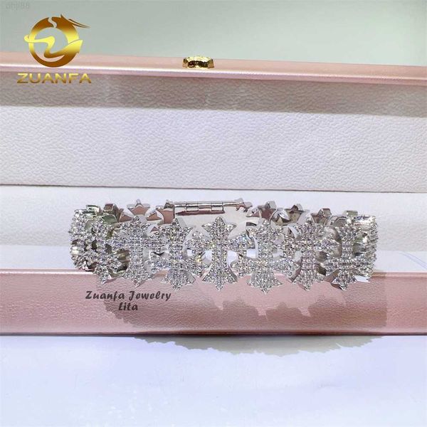 new arrivals hip hop 925 silver cross design iced out moissanite cuban link chain cuban bracelets 
new arrivals hip hop 925 silver cross design iced out moissanite cuban link chain cuban bracelets