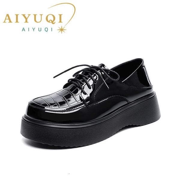 dress shoes aiyuqi women loafers genuine leather autumn british style ladies shoes casual platform lace-up shoes women 230817, Black
dress shoes aiyuqi women loafers genuine leather autumn british style ladies shoes casual platform lace-up shoes women 230817, Black