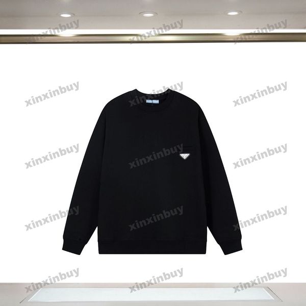 xinxinbuy men women designer sweatshirt chest metal triangle label sweater yellow black white xs-2xl, Black;brown
xinxinbuy men women designer sweatshirt chest metal triangle label sweater yellow black white xs-2xl, Black;brown
