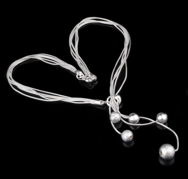 fashion elegant ladies necklace 925 small ball pendant long necklace mulit chain silver plated jewelry loving gift9740602
fashion elegant ladies necklace 925 small ball pendant long necklace mulit chain silver plated jewelry loving gift9740602