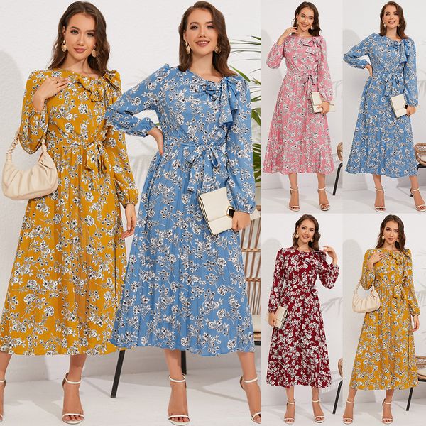 20323 fall autumn new floral print dress women's lace up casual tight women lady elegant long dress, Black;gray
20323 fall autumn new floral print dress women's lace up casual tight women lady elegant long dress, Black;gray
