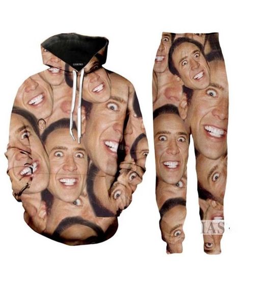 new fashion menwomens famous actor nicolas cage funny 3d print hoodiepants5568327, Black
new fashion menwomens famous actor nicolas cage funny 3d print hoodiepants5568327, Black