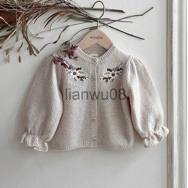 pullover korean style new spring autumn baby girls knitted cardigan sweater flower embroidery kids coat children jacket x0818, Blue
pullover korean style new spring autumn baby girls knitted cardigan sweater flower embroidery kids coat children jacket x0818, Blue