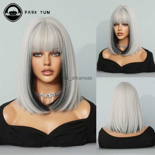 synthetic wigs highlight platinum straight hair short bobs wigs with bangs synthetic women wig lolita cosplay party daily use heat resistant, Black
synthetic wigs highlight platinum straight hair short bobs wigs with bangs synthetic women wig lolita cosplay party daily use heat resistant, Black