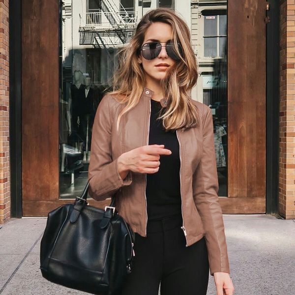 womens jackets women spring autumn coat jacket fashion short zipper long sleeve outwear pu leather warm coats clothing 230818, Black;brown
womens jackets women spring autumn coat jacket fashion short zipper long sleeve outwear pu leather warm coats clothing 230818, Black;brown