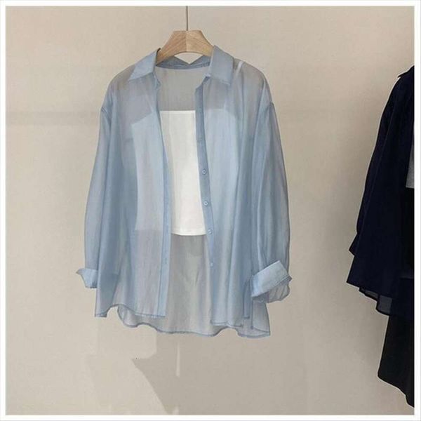 korean style elegant slightly transparent sun protection shirt womens summer cool loose long sleeve air, White
korean style elegant slightly transparent sun protection shirt womens summer cool loose long sleeve air, White