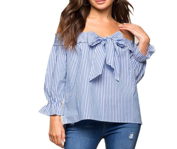 off shoulder blouse 2017 summer women bow slash neck long sleeve blue vertical striped shirt blusas casual plus size7333687, White
off shoulder blouse 2017 summer women bow slash neck long sleeve blue vertical striped shirt blusas casual plus size7333687, White