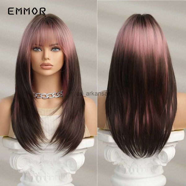 synthetic wigs emmor synthetic wigs ombre pink brown wig with bangs layered hair cosplay daily party natural heat resistant wigs for women h, Black
synthetic wigs emmor synthetic wigs ombre pink brown wig with bangs layered hair cosplay daily party natural heat resistant wigs for women h, Black