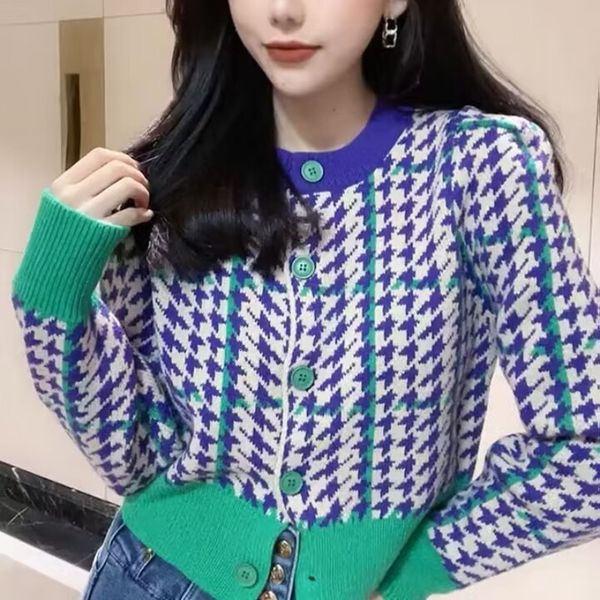 womens knits tees european goods colored thousand birds knit cardigan women autumn and winter round neck fashion retro short sweater 230818, White
womens knits tees european goods colored thousand birds knit cardigan women autumn and winter round neck fashion retro short sweater 230818, White
