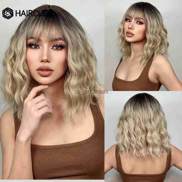 synthetic wigs haircube medium length wavy synthetic wigs with bangs for women ombre brown blonde natural wigs heat resistant cosplay hair h, Black
synthetic wigs haircube medium length wavy synthetic wigs with bangs for women ombre brown blonde natural wigs heat resistant cosplay hair h, Black