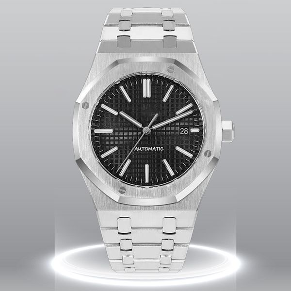 41mm watch for mens movement watches designer gold stainless steel sapphire glass waterproof luminous luxury watch adjustment buckle wristwa, Slivery;brown
41mm watch for mens movement watches designer gold stainless steel sapphire glass waterproof luminous luxury watch adjustment buckle wristwa, Slivery;brown