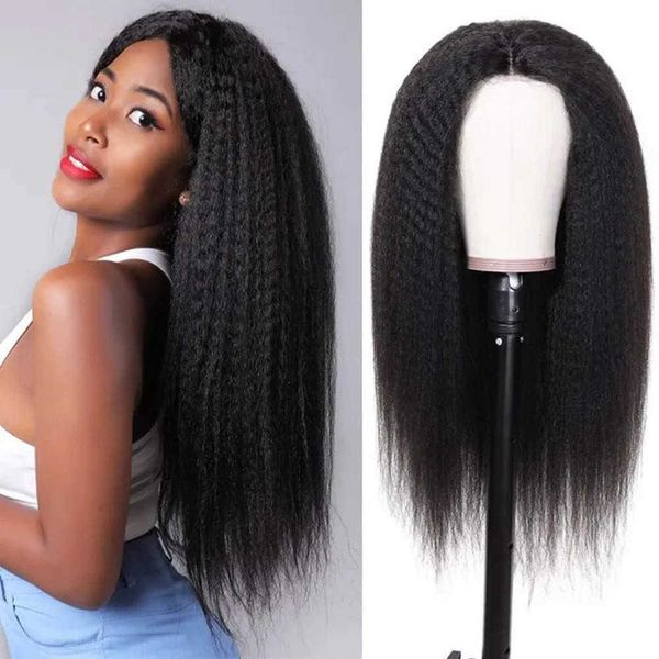 wig women's front lace chemical fiber wig yaki long straight hair fluffy wig set 230818, Black
wig women's front lace chemical fiber wig yaki long straight hair fluffy wig set 230818, Black