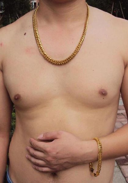 mens heavy gold cuban link chain bracelet necklace set real people model 100 real gold not solid not money6150904, Silver
mens heavy gold cuban link chain bracelet necklace set real people model 100 real gold not solid not money6150904, Silver